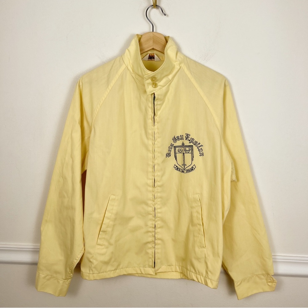 Vintage Sportswear Permanent Press Yellow Campus Ricky Jacket Beta Tau Epsilon M